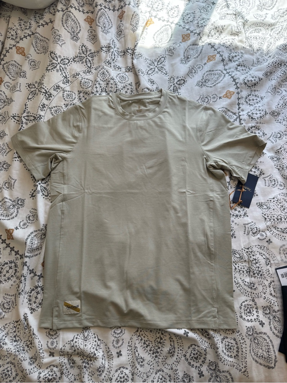 Tracksmith Sessions Session Tee - Mens Small - Moss Gray